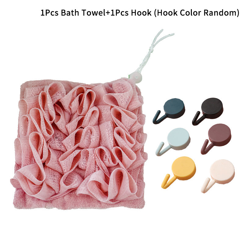 2-In-1 Bath Ball Towel Loofah Bathing Tool