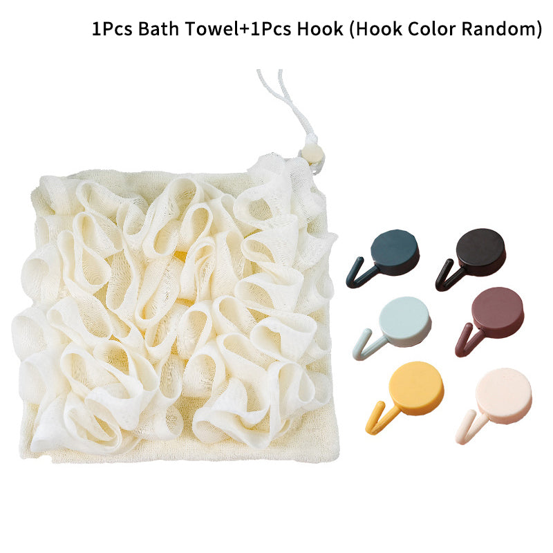2-In-1 Bath Ball Towel Loofah Bathing Tool