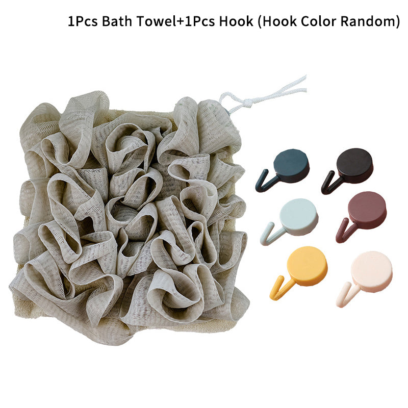 2-In-1 Bath Ball Towel Loofah Bathing Tool