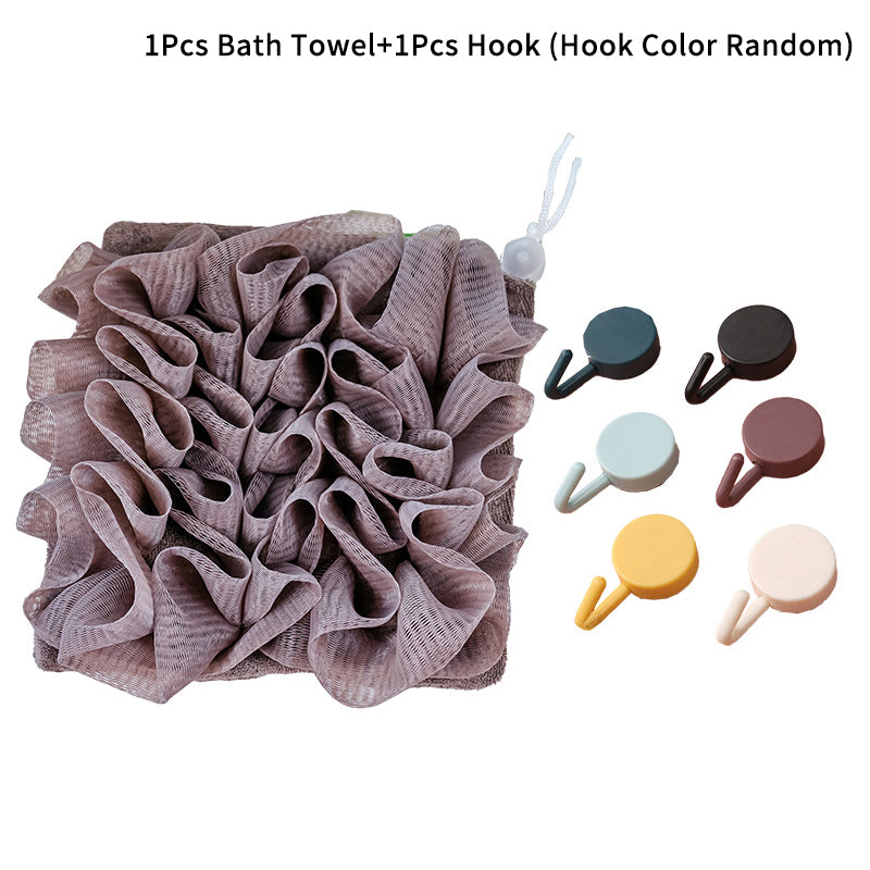 2-In-1 Bath Ball Towel Loofah Bathing Tool