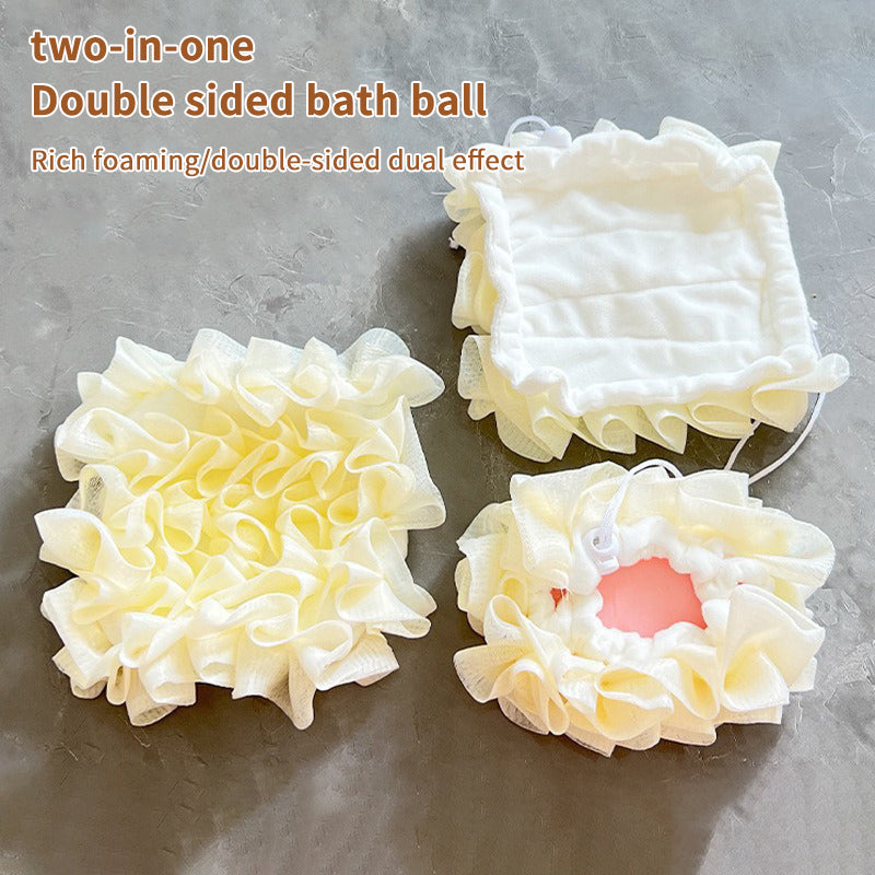 2-In-1 Bath Ball Towel Loofah Bathing Tool