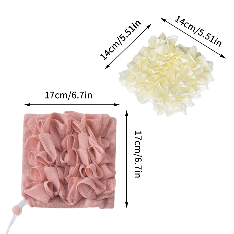 2-In-1 Bath Ball Towel Loofah Bathing Tool