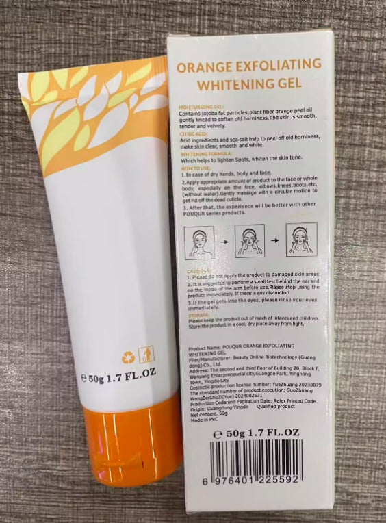 Orange Exfoliating Cleansing Pore Brightening Whitening Gel