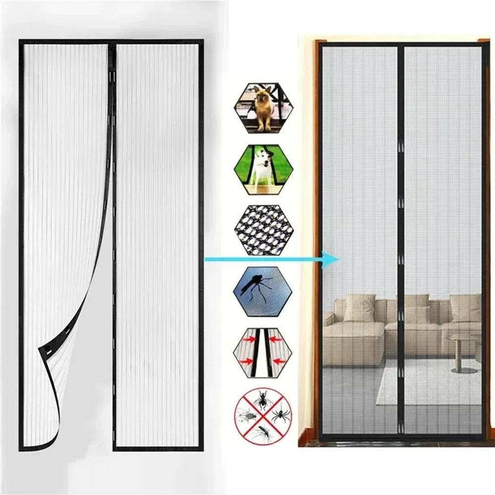 Anti Mosquito Fly Curtains For Doors Screen Magnetic Mosquito Net Door