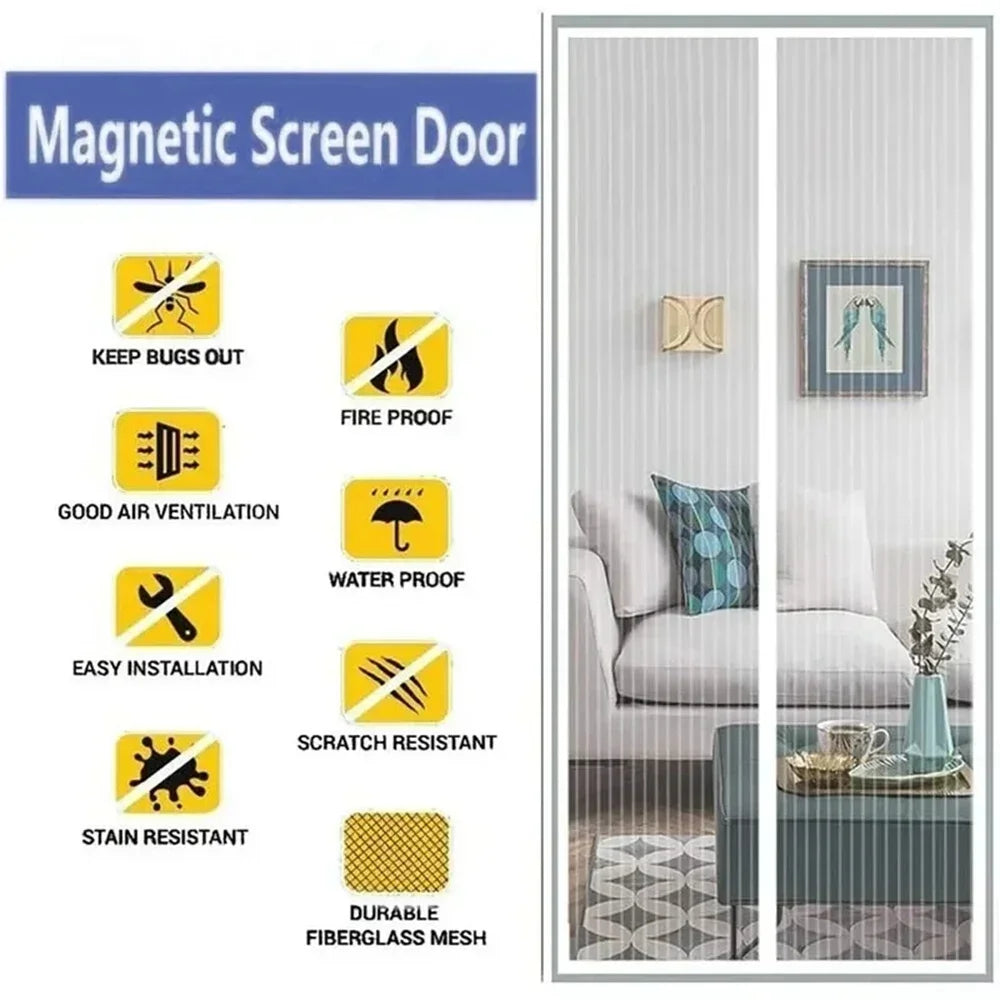 Anti Mosquito Fly Curtains For Doors Screen Magnetic Mosquito Net Door