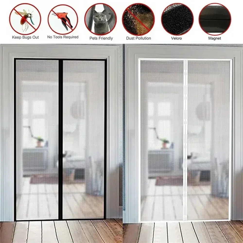 Anti Mosquito Fly Curtains For Doors Screen Magnetic Mosquito Net Door